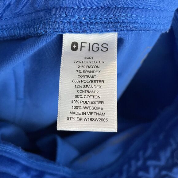 FIGS Pants Womens Small Blue Scrubs Jogger Zamora Medical Cargo Elastic Waist - Picture 9 of 11